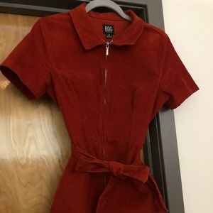 BDG Tie-Front Corduroy Romper